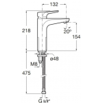 Roca Atlas D4: 面盆、浴缸龍頭及方形淋浴花灑套裝